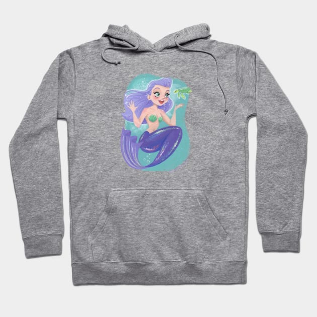 Cheerful Mermaid Hoodie by GenevieveKay